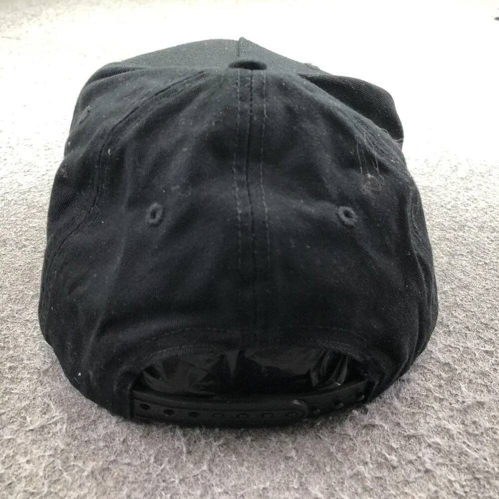 True Religion Hat Cap Snap Back Mens One Size Black Buddha Logo Baseball Twill